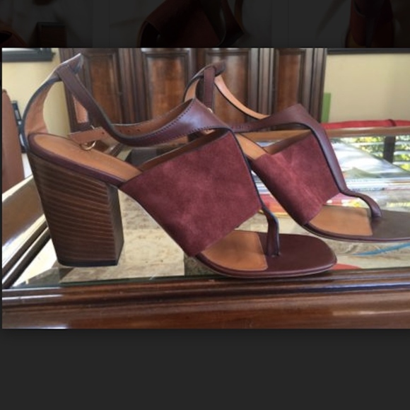 CÉLINE Leather Ankle Strap Sandals, Size: 7 - Picture 2 of 8